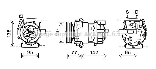 AVA QUALITY COOLING Компрессор, кондиционер FDK470